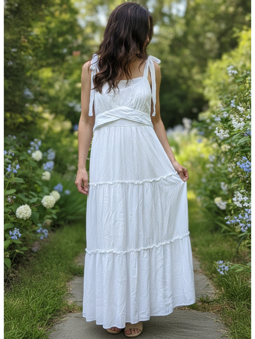New Without Tags | Trixxi | Sz M | White Tiered Dress